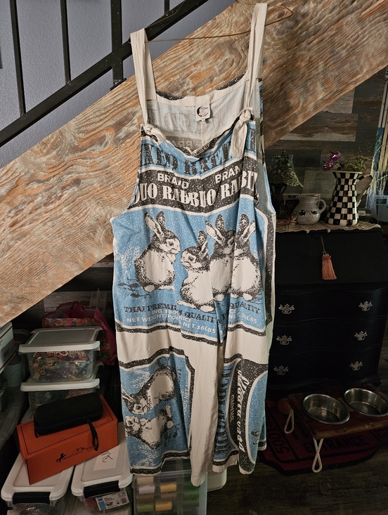 Jaded Gypsy Pants - Blue & Cream Bunny Print Jumper